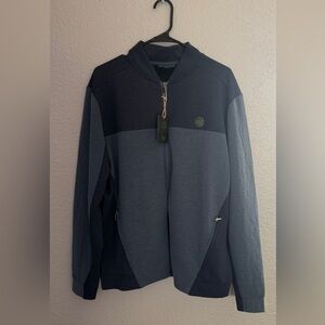 Masters Tech Jacket Mens Large Black Gray Zip Up